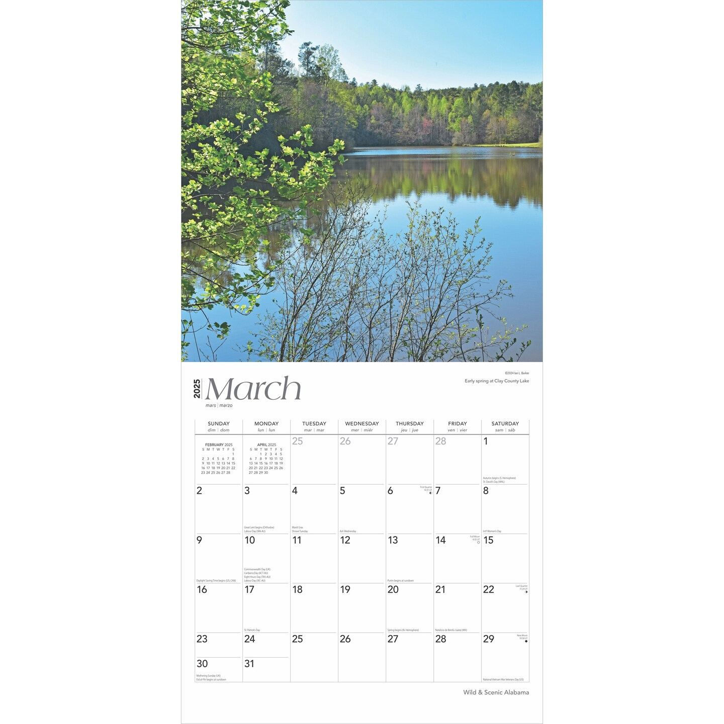 Alabama Wild &amp;amp; Scenic | 2025 12 X 24 Inch Monthly Square Wall Calendar | Plastic-Free | Browntrout | Usa United States Of America Southeast State with Alabama Wild and Scenic 2025 Calendar Printable