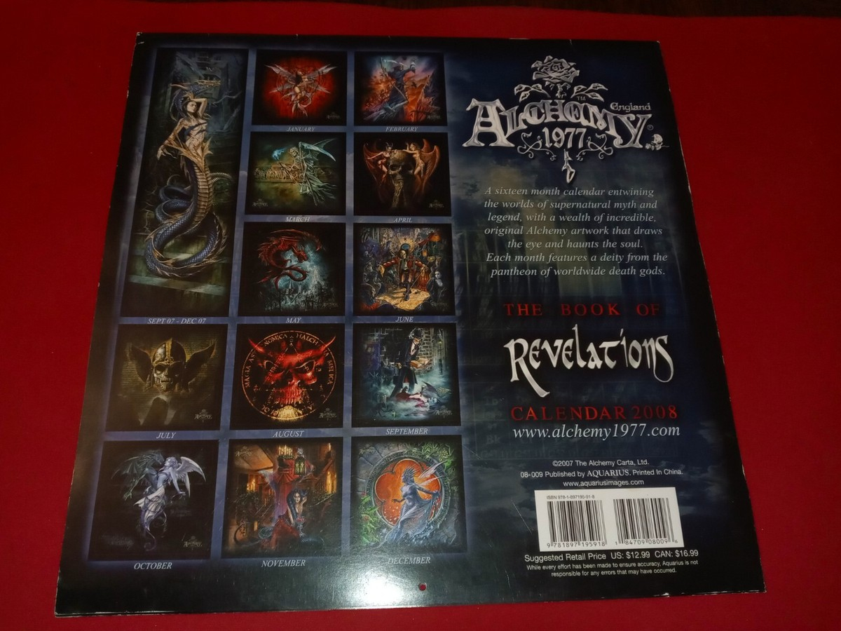 Alchemy 1977 Gothic Calendar 2008: The Book Of Revelations. Vg for Alchemy 1977 Gothic 2025 Calendar Printable