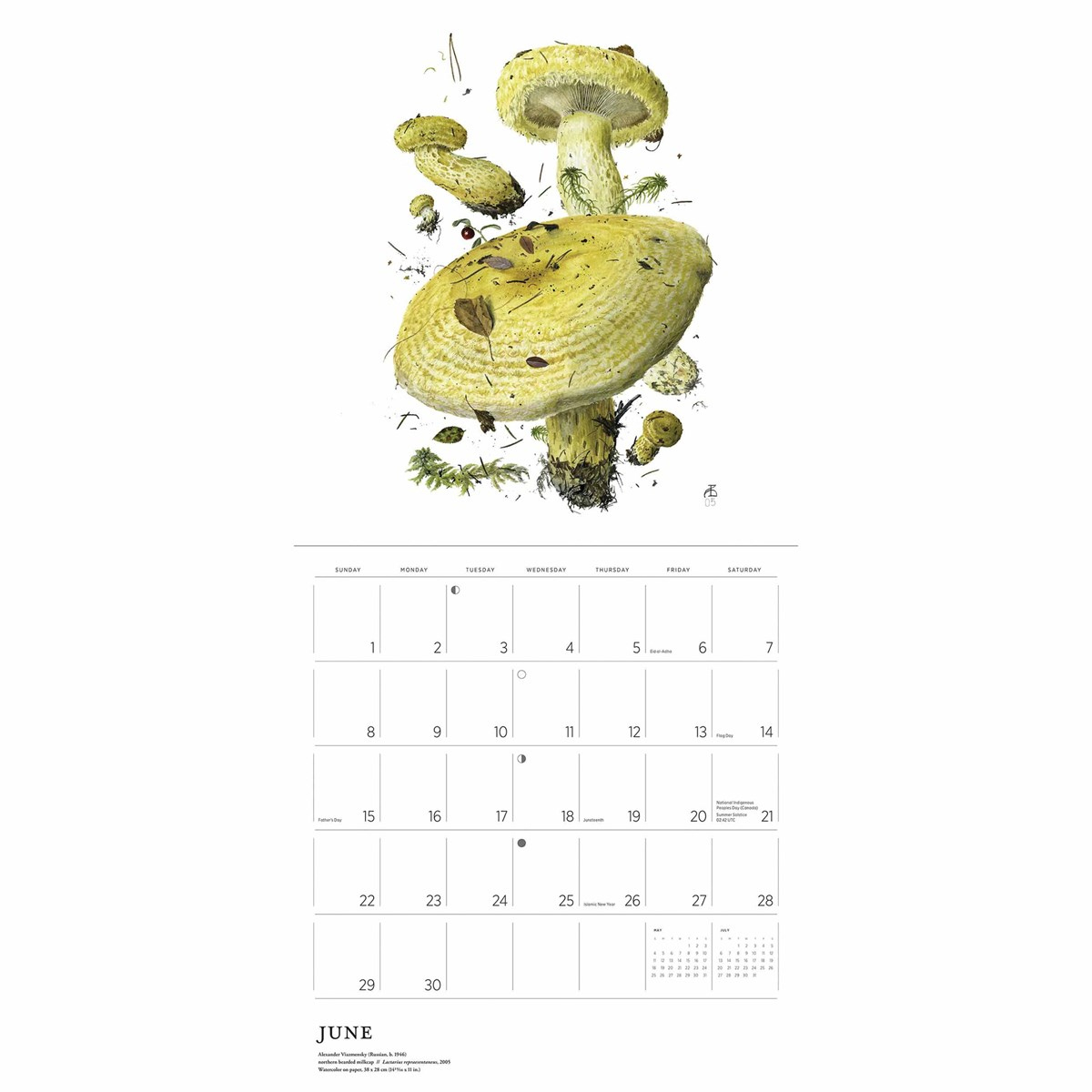 Alexandar Viazmensky, Mushrooms Calendar 2025 within Mushrooms 2025 Calendar Printable