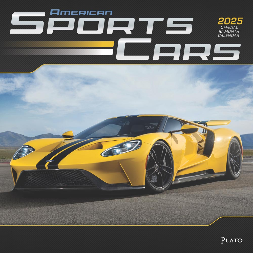 American Sports Cars Official | 2025 12 X 24 Inch Monthly Square regarding Supercars By Plato 2025 Calendar Printable