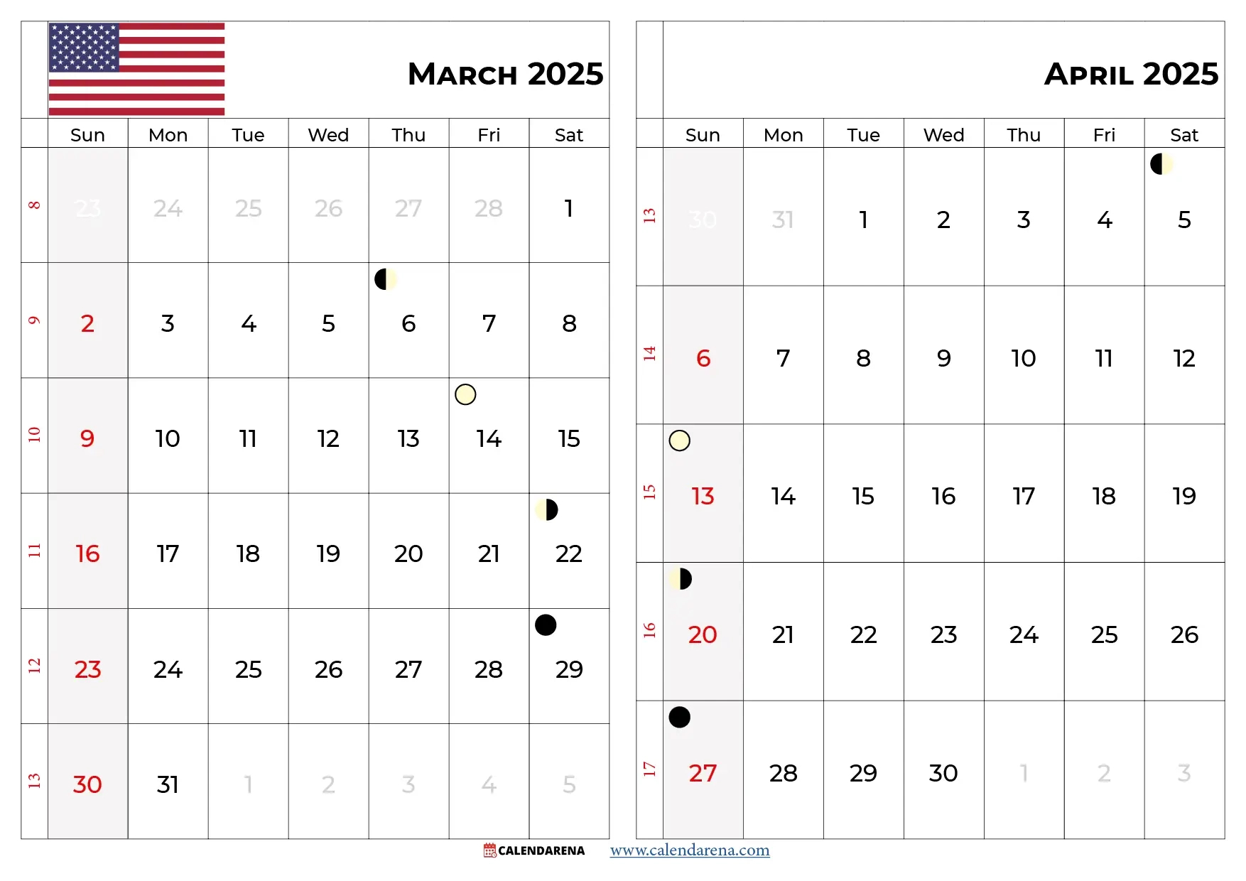 April 2025 Calendar With Holidays - Usa pertaining to Civil War Chronology 2025 Calendar Printable