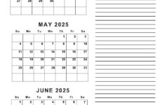 April To June 2025 Calendars (Q2): Free Printables in April May June 2025 Calendar