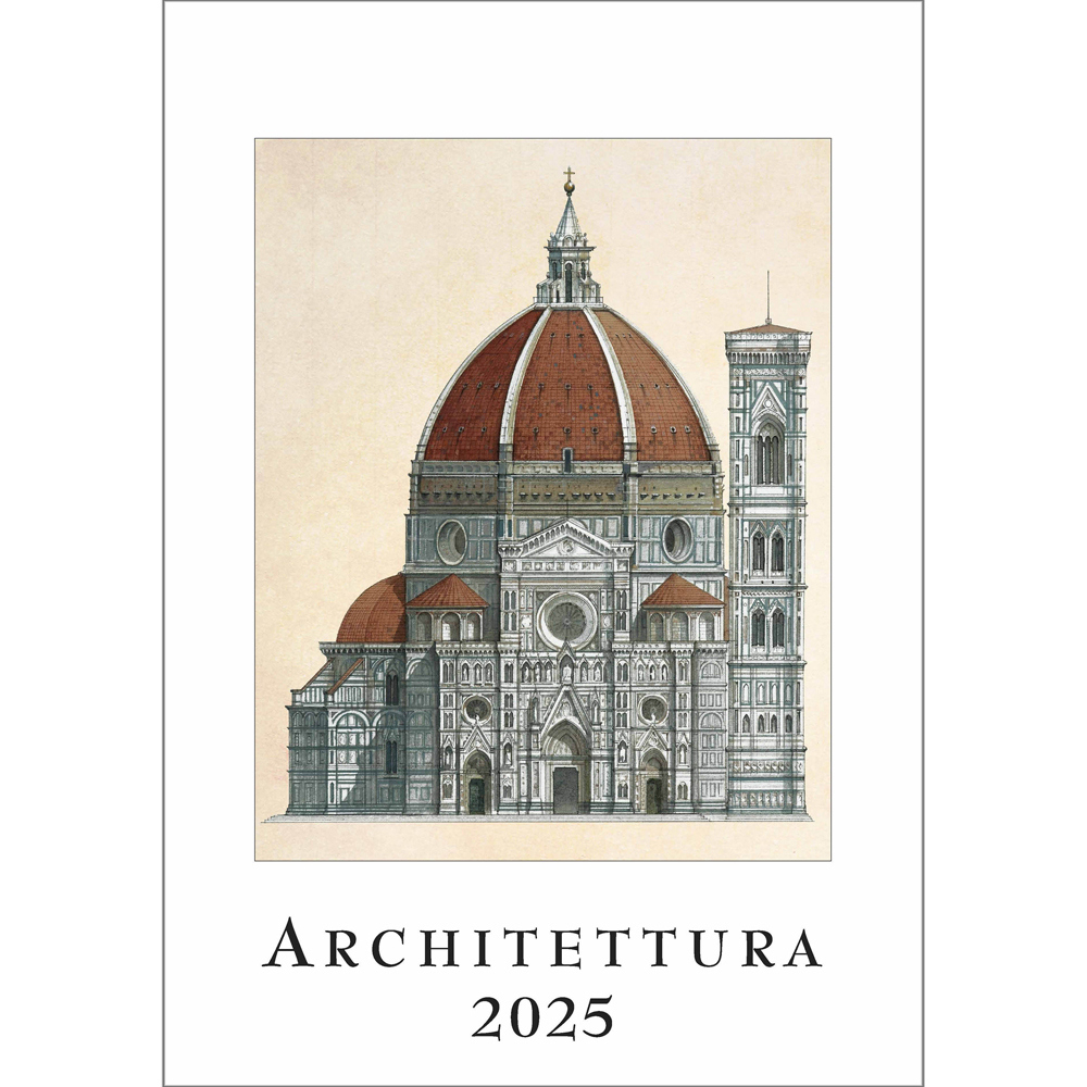 Architettura Wall Large Calendar 2025 with Cathedrals 2025 Calendar Printable