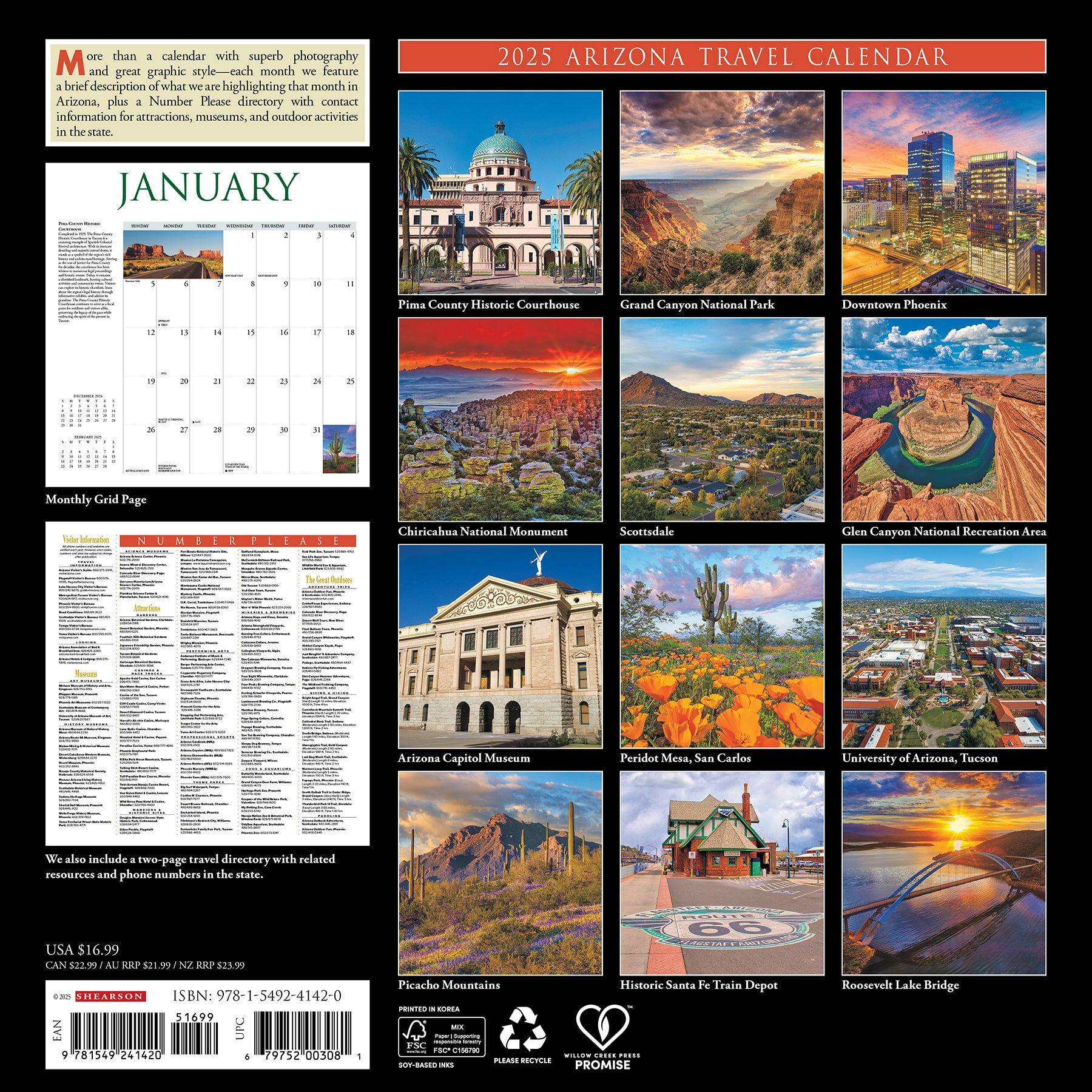 Arizona 2025 Wall Calendar intended for Arizona Highways Scenic 2025 Calendar Printable