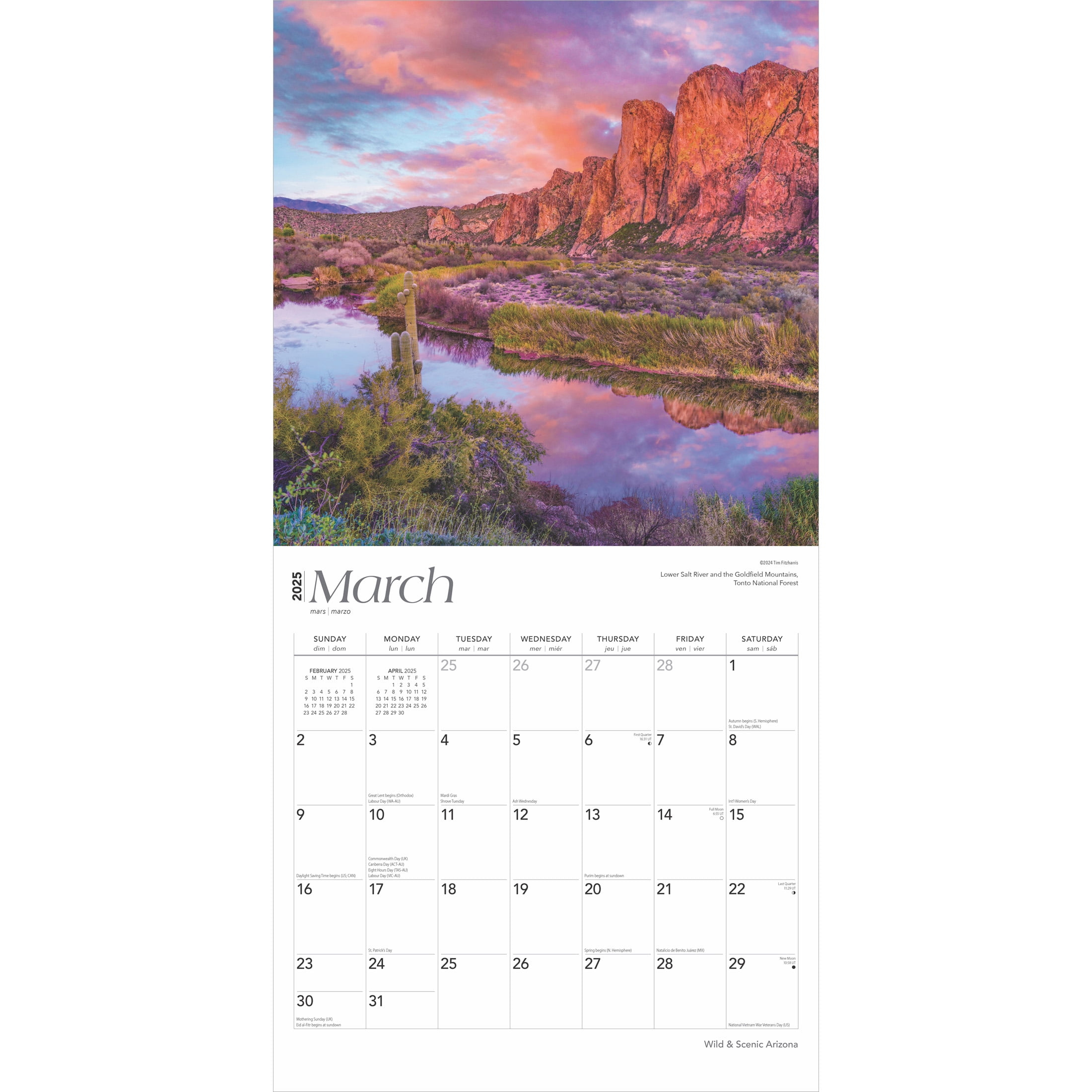 Arizona Wild &amp;amp; Scenic 2025 12 X 24 Inch Monthly Square Wall Calendar Plastic-Free, (Paperback) in Arizona Wild and Scenic 2025 Calendar Printable