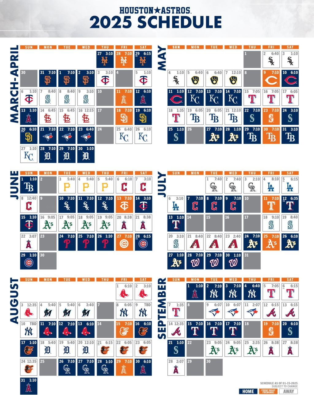 Astros Printable Schedule | Houston Astros with regard to Mlb Atlanta Braves 2025 Calendar Printable