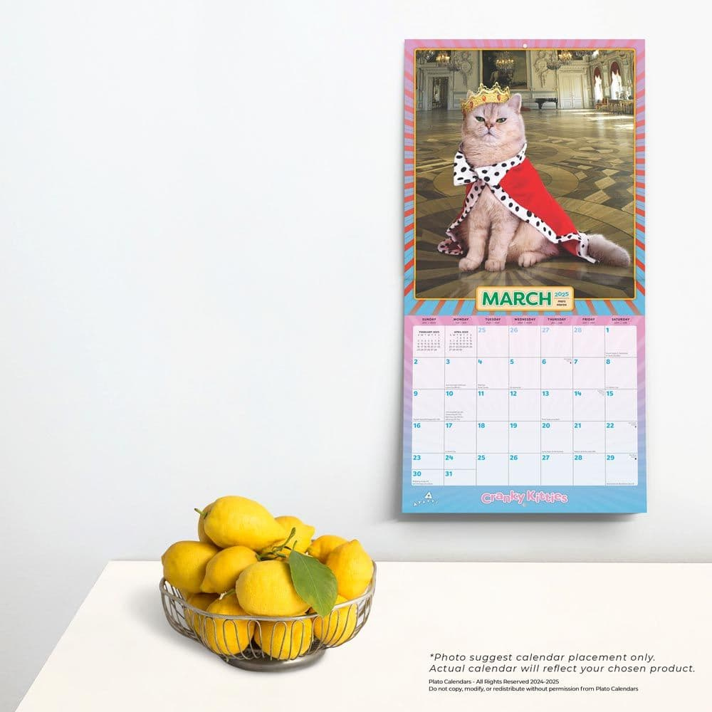 Avanti Cranky Kittiesplato 2025 Wall Calendar - Calendars throughout Avanti Cranky Kitties By Plato 2025 Calendar Printable
