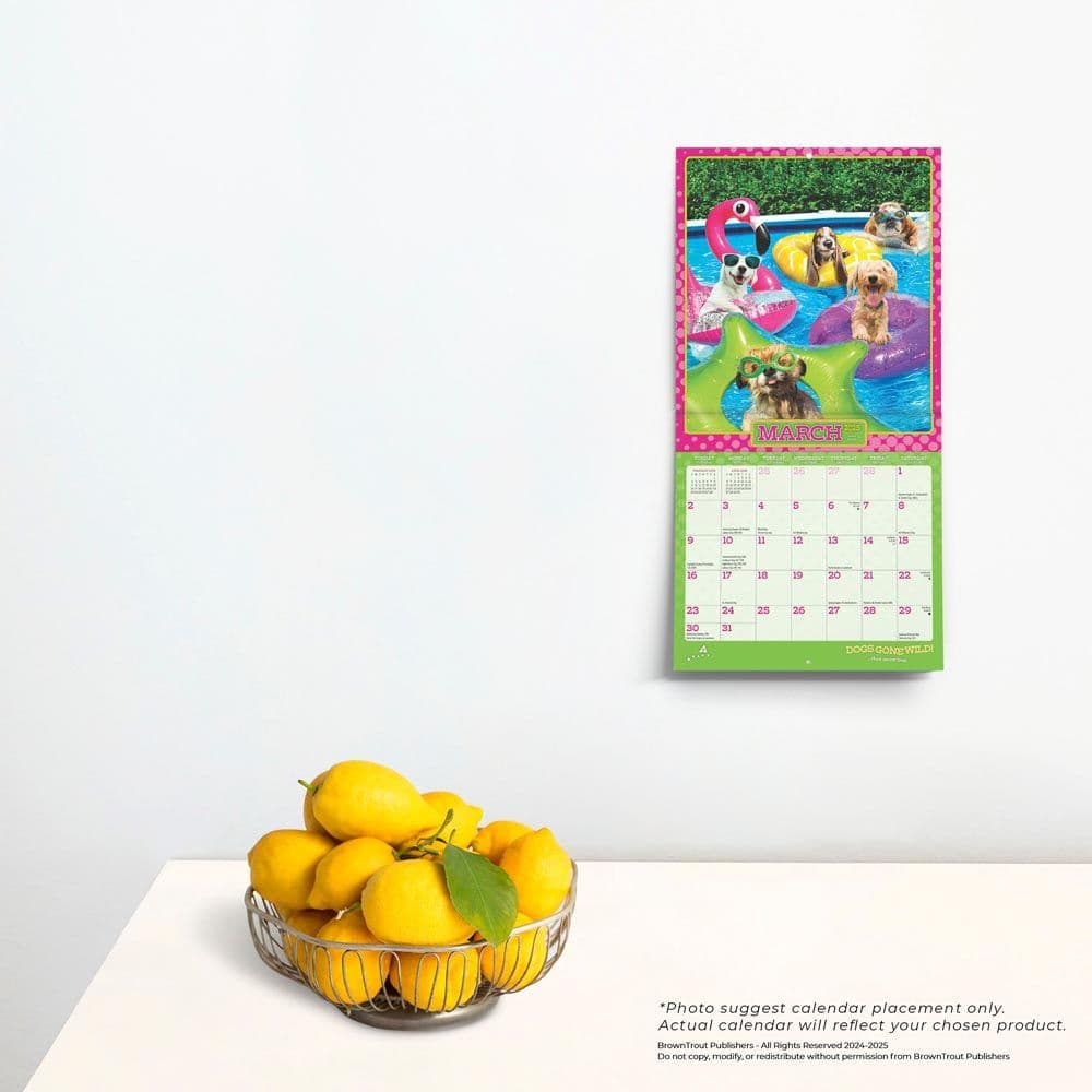 Avanti Dogs Gone Wild 2025 Mini Wall Calendar - Calendars with Avanti Dogs Gone Wild 2025 Calendar Printable