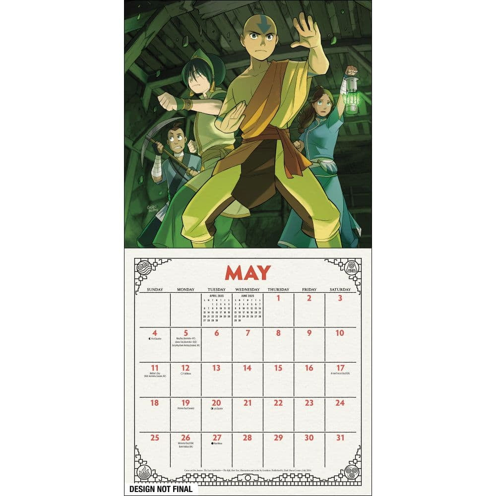 Avatar: The Last Airbender 2025 Collector&amp;#039;S Edition Wall Calendar With Bonus Pri : 13 Illustrations + Bonus Print (Calendar) with Avatar Last Airbender Collectors Edition 2025 Calendar Printable