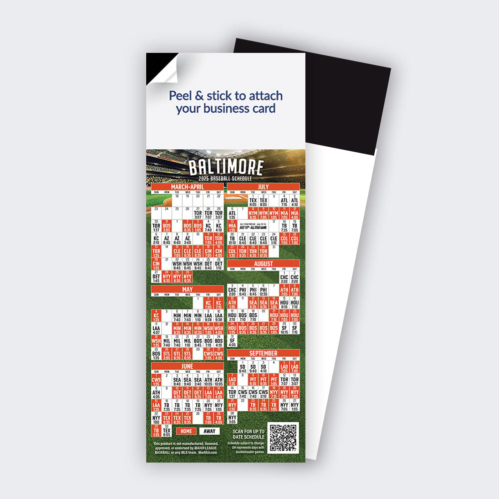 Baltimore Orioles Peel &amp;amp; Stick Quickstix Baseball Magnets 2025 within Mlb Baltimore Orioles 2025 Calendar Printable