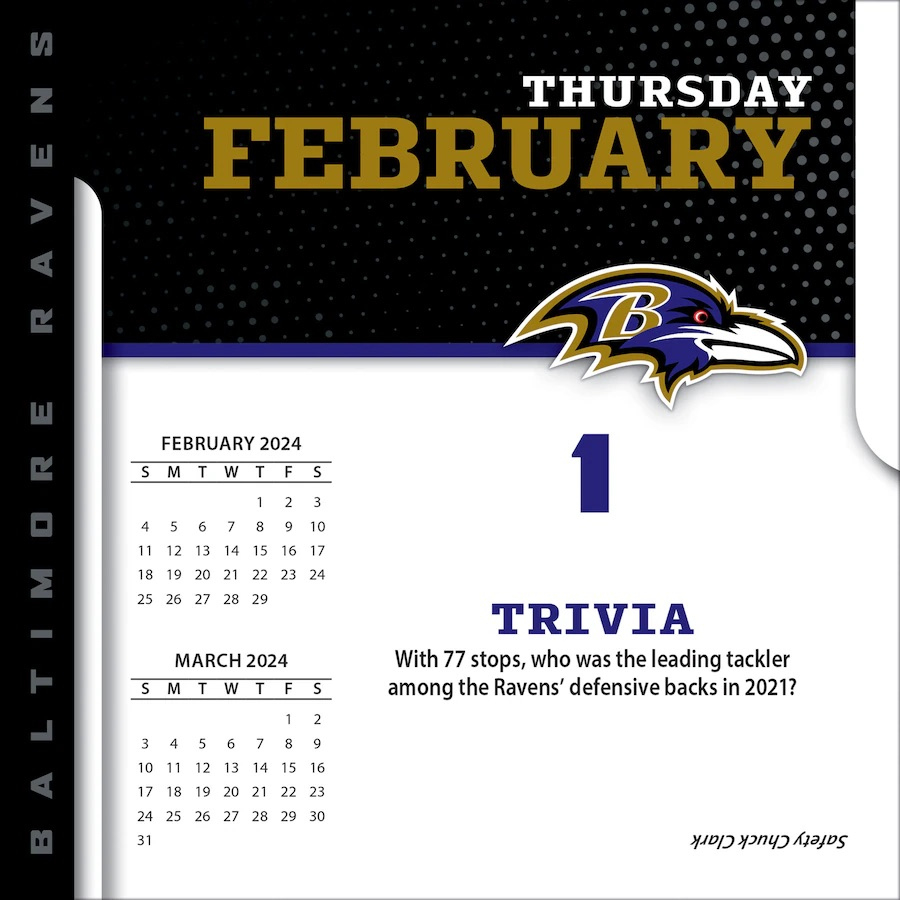 Baltimore Ravens 2024 Daily Sports Calendar pertaining to Nfl Baltimore Ravens 2025 Calendar Printable