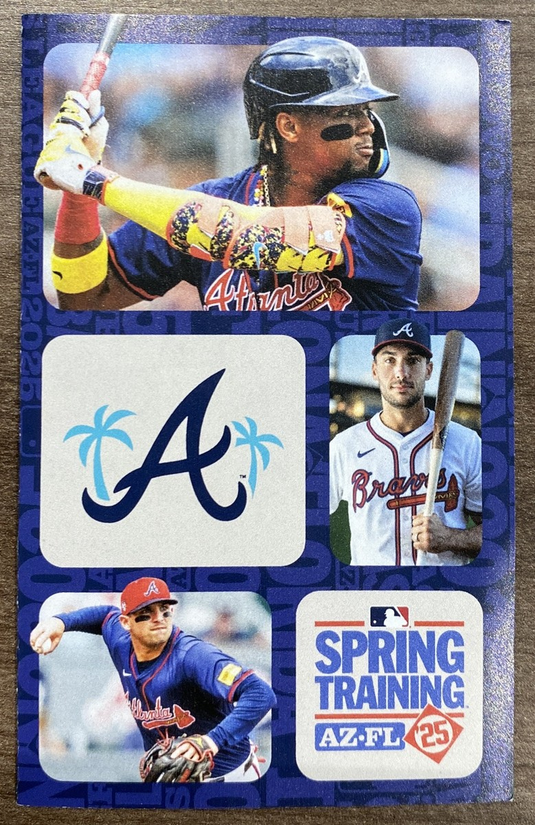 Baseball Atlanta Braves Original Vintage Sports Schedules For Sale throughout MLB Ronald Acuna Jr 2025 Calendar Printable