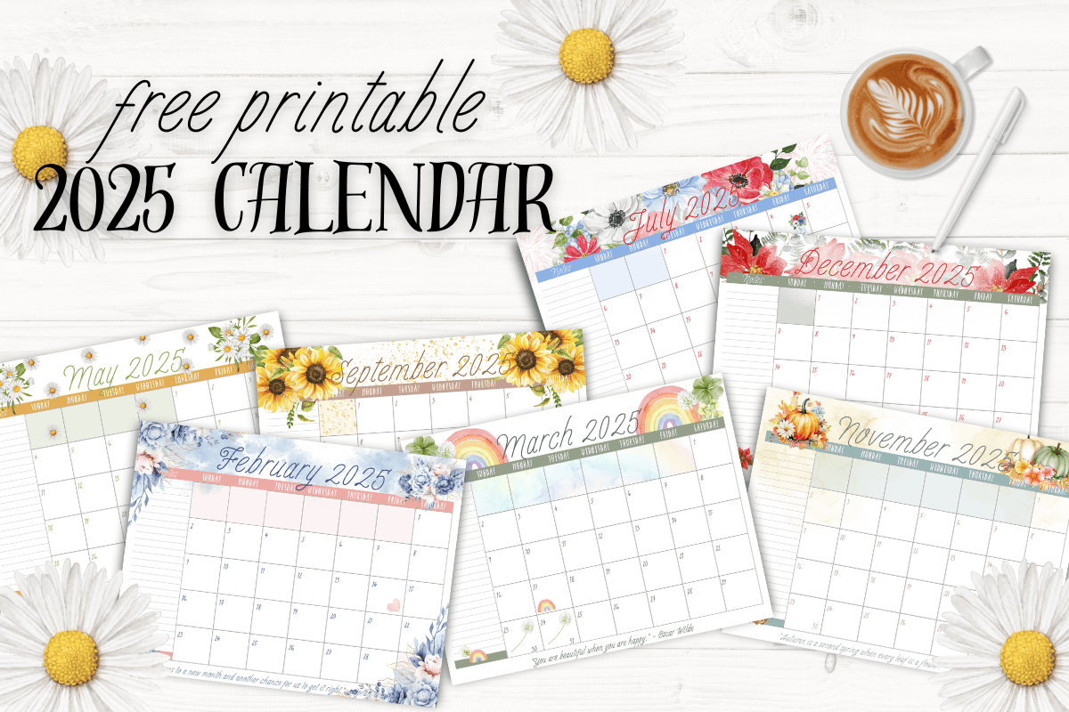 Be Ready To Bloom With Your Free Printable 2025 Floral Calendar intended for Year in Bloom 2025 Calendar Printable