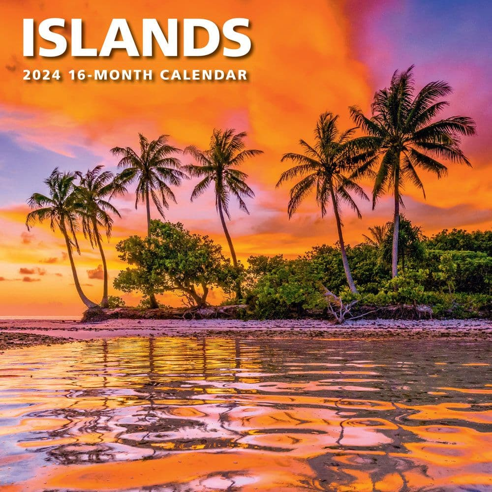 Beaches in Tropical Islands Plato 2025 Calendar Printable