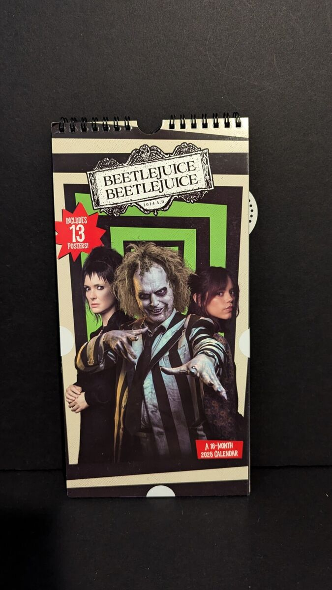 Beetlejuice Beetlejuice 13-Mini Poster Calendar 2025 | Ebay pertaining to Beetlejuice 2 2025 Calendar Printable