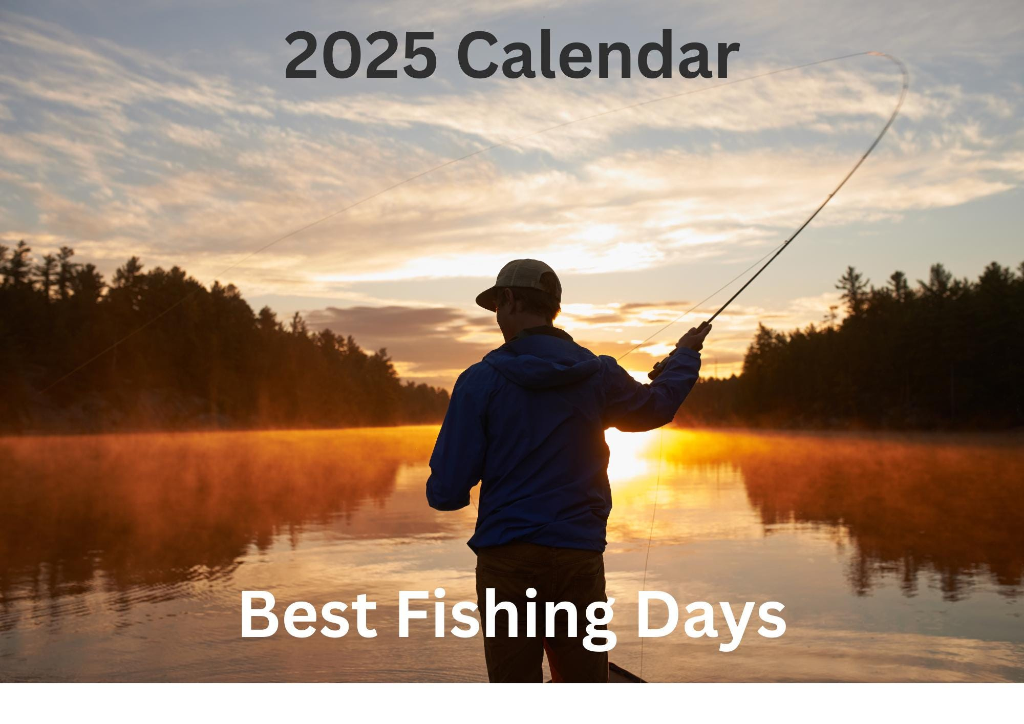 Best Fishing Days 2025 Calendar: Digital Download Only! - Etsy inside What Fly Fishing Teaches Us 2025 Calendar Printable