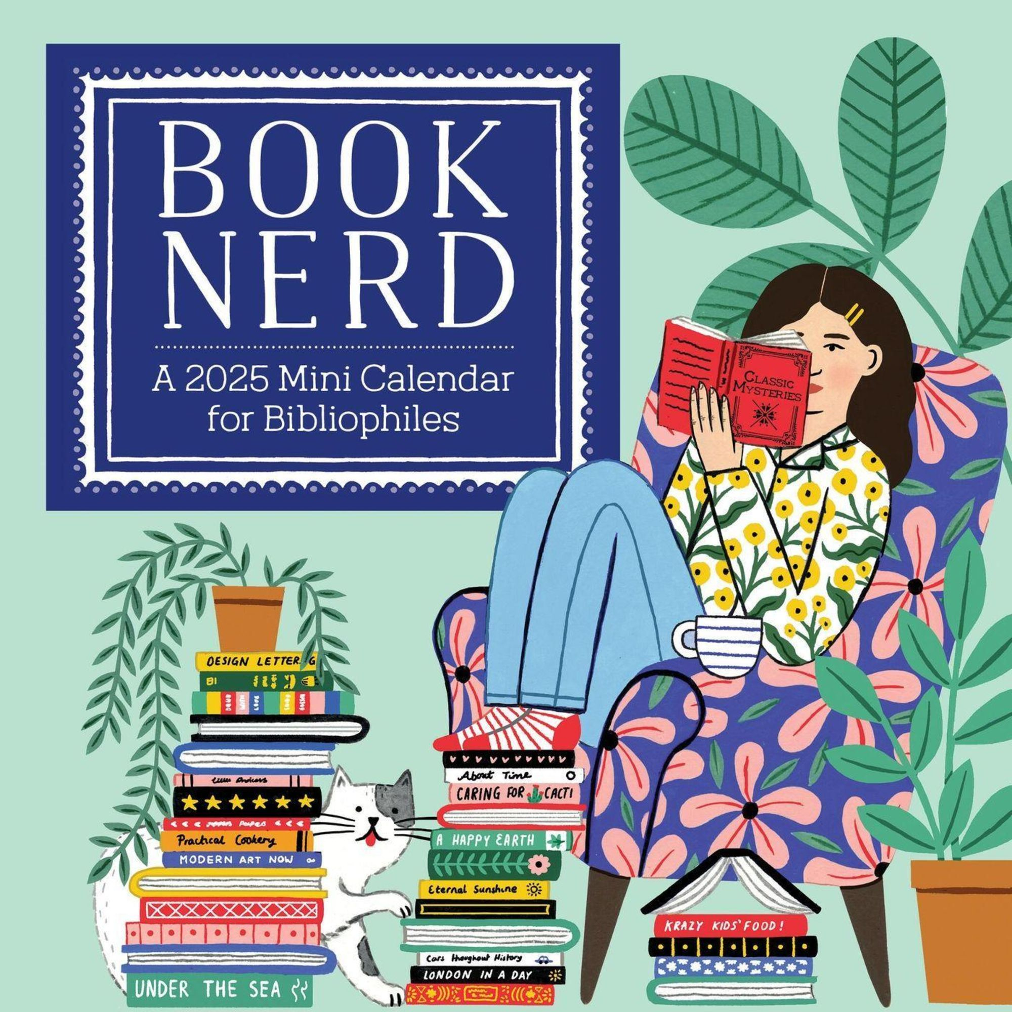 Book Nerd Mini Wall Calendar 2025 within Book Nerd 2025 Calendar Printable