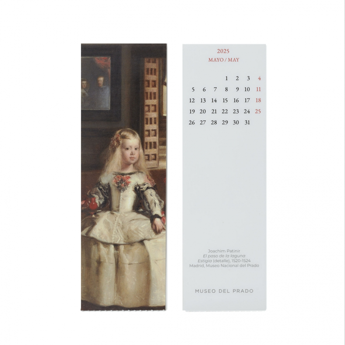 Bookmark Calendar 2025 for Goya 2025 Calendar Printable