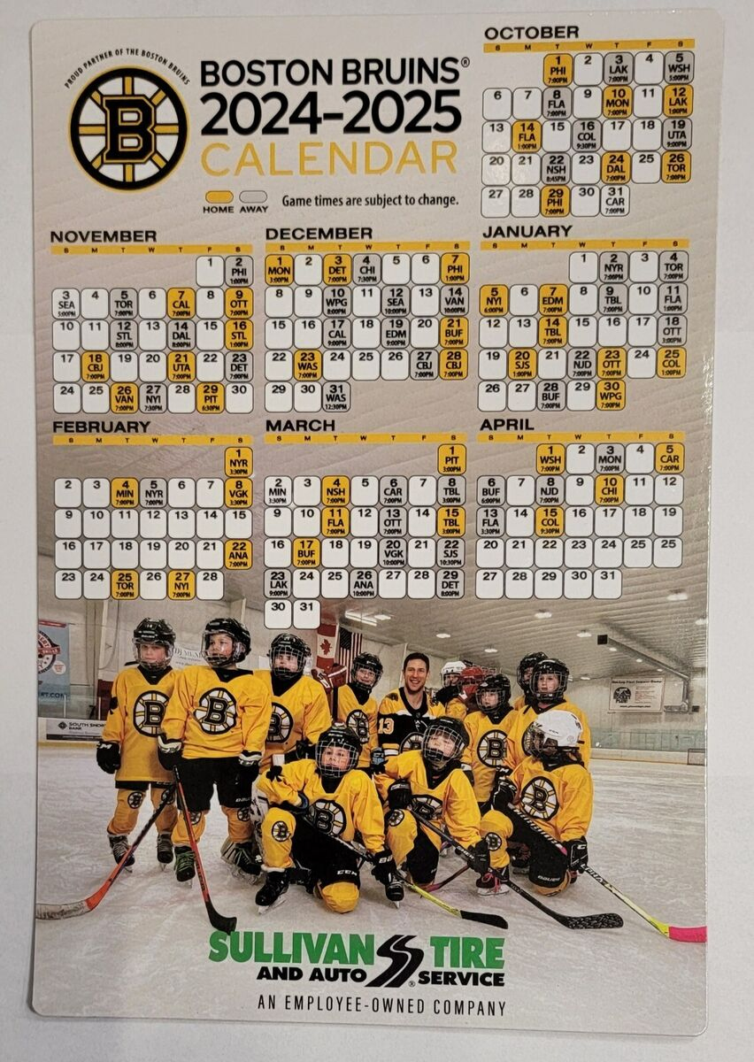 Boston Bruins 2024~2025 Schedule Magnet | Ebay in Boston Events 2025 Calendar Printable