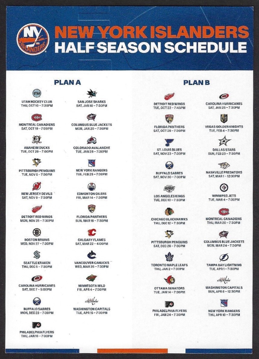 Brand New Rare Version 2024-25 New York Islanders Nhl Hockey intended for NHL New York Islanders 2025 Calendar Printable