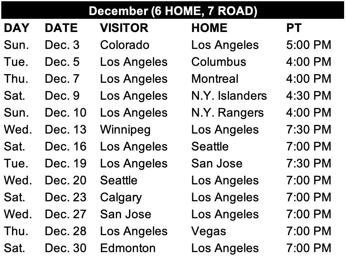 Breaking Down The 2023-24 La Kings Schedule! - La Kings Insider with Nhl Los Angeles Kings 2025 Calendar Printable