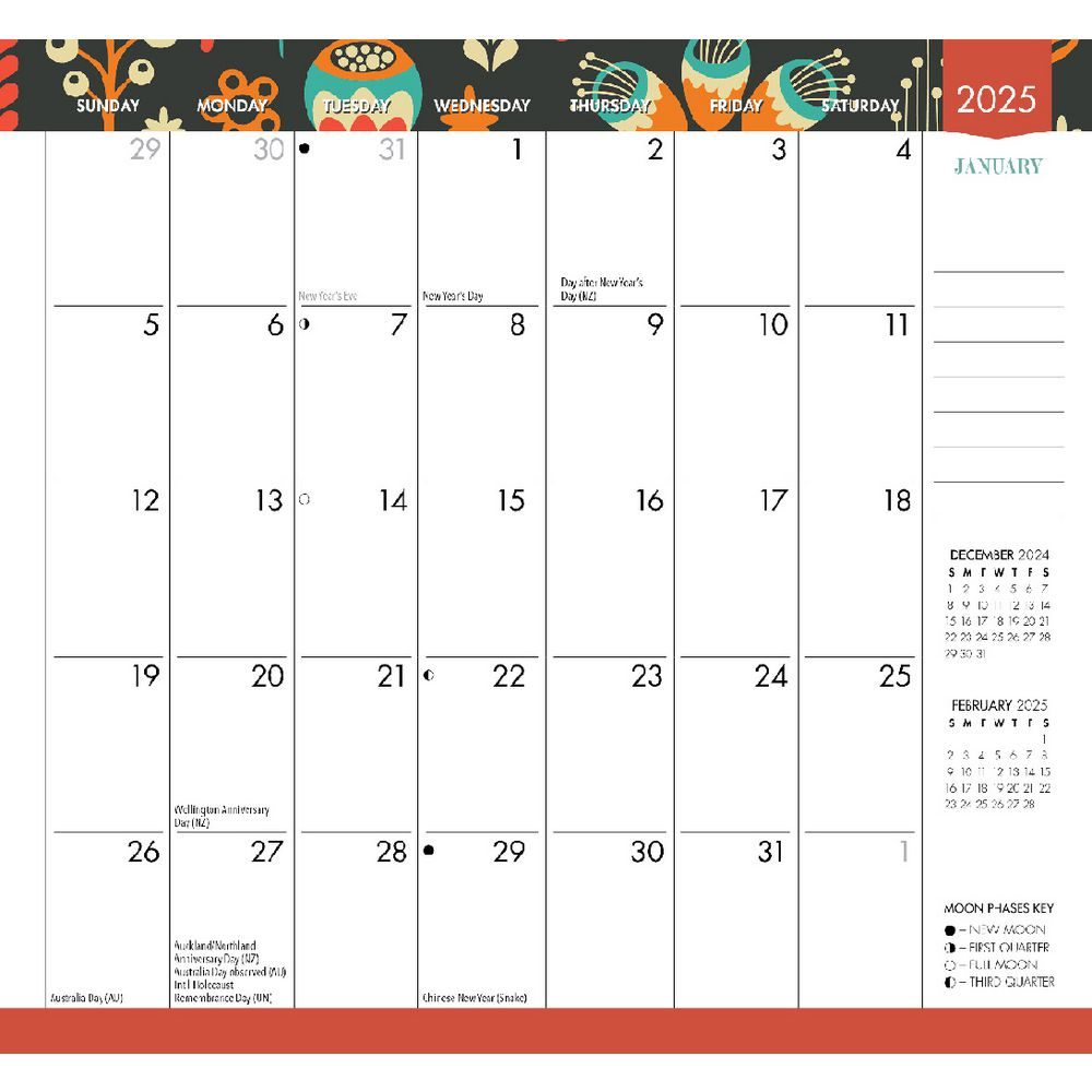Brown Trout Month To View Autumn Garden 2025 Pocket Planner pertaining to Garden View 2025 Calendar Printable