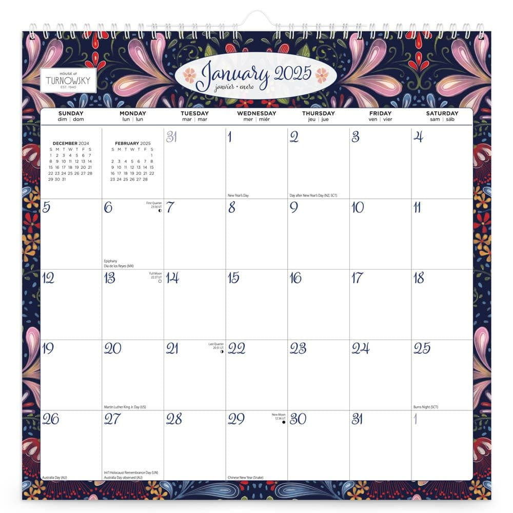 Browntrout, House Of Turnowsky Spiral 2025 Wall Calendar pertaining to House of Turnowsky Spiral 2025 Calendar Printable