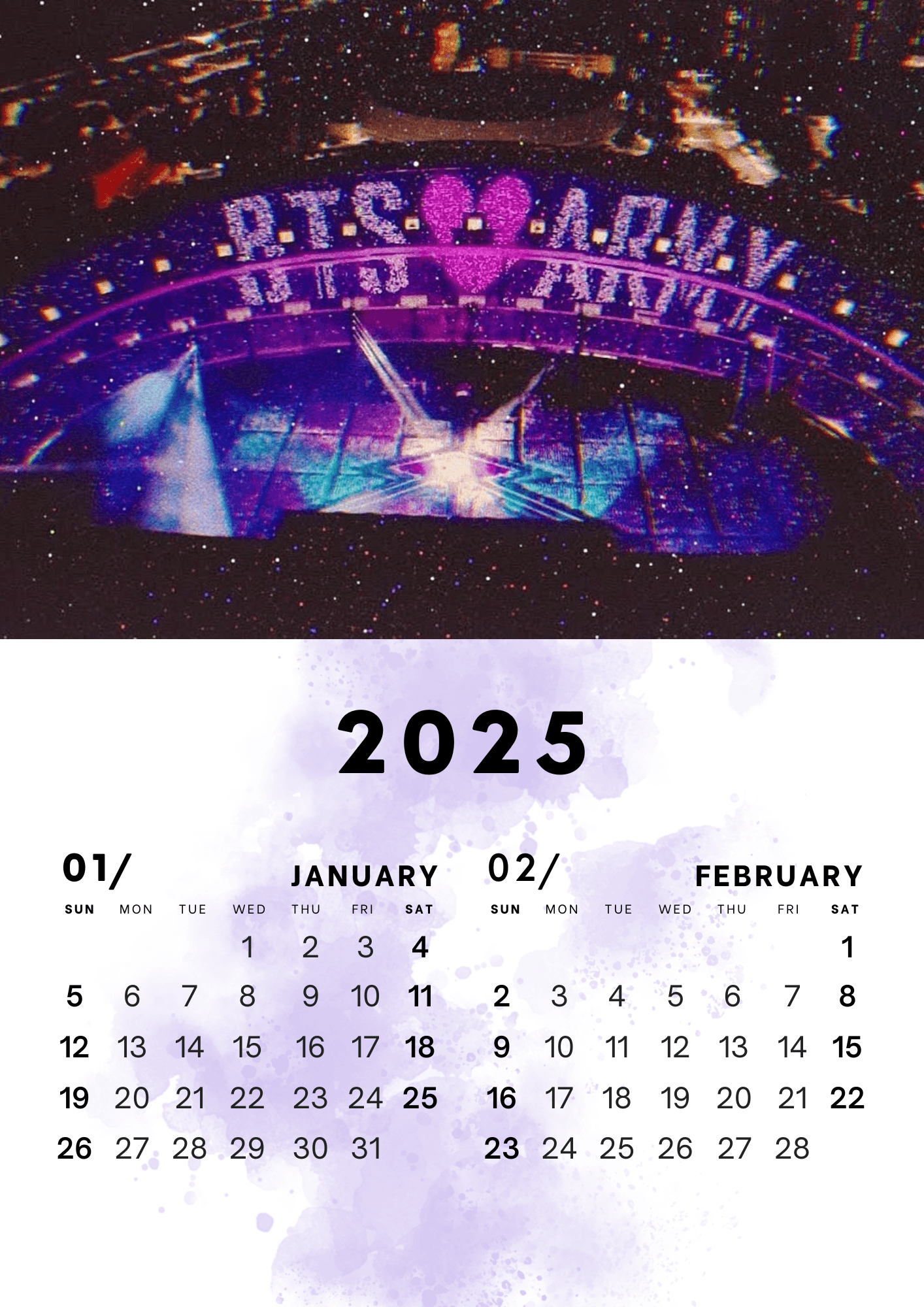 Bts Calendar 2025 Editablep1Sodigitalandprintservices - Raket.ph with Bts 2025 Calendar Printable