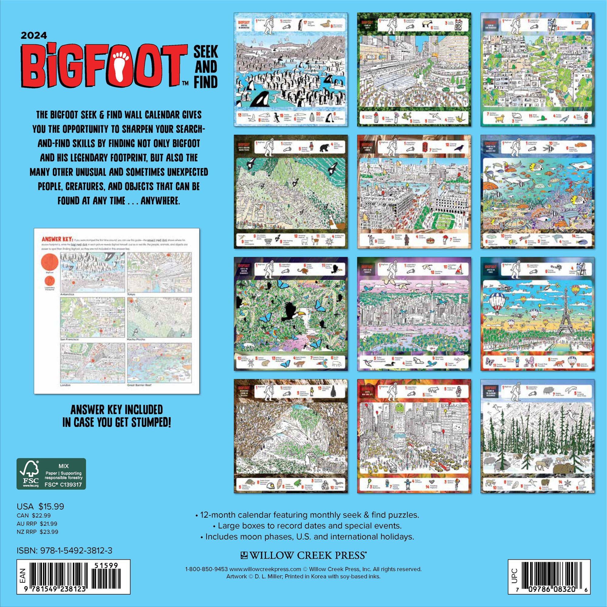 Buy Bigfoot Seek And Find Calendar, Amazing Facts &amp;amp; A Look-And throughout Bigfoot Seek And Find 2025 Calendar Printable