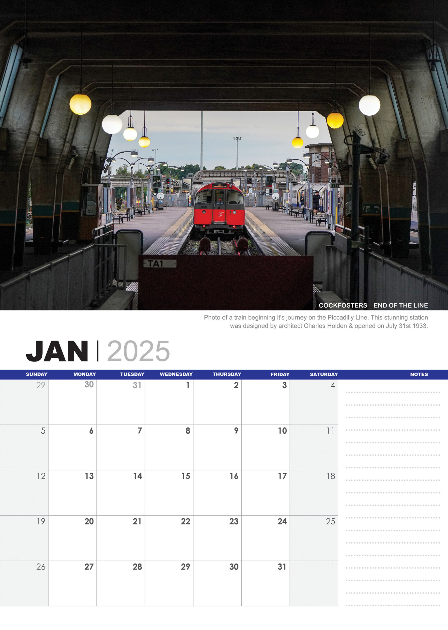 Buy London Underground 2025 Calendar - Tube Mapper pertaining to Trains Classic 2025 Calendar Printable