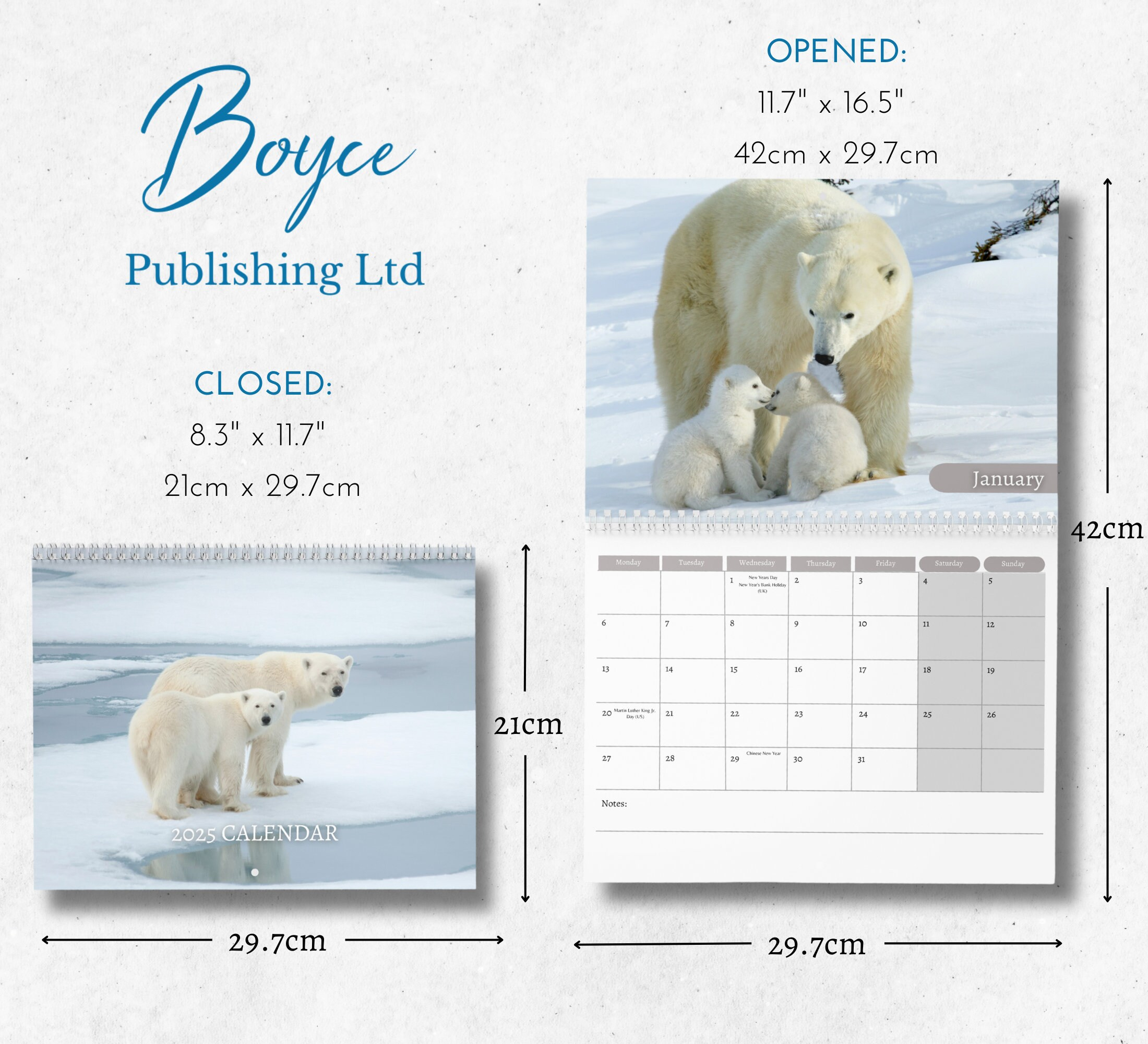 Buy Polar Bear Calendar 2025: Monthly Wall Calendar With Notes with regard to Polar Bears Wwf 2025 Calendar Printable