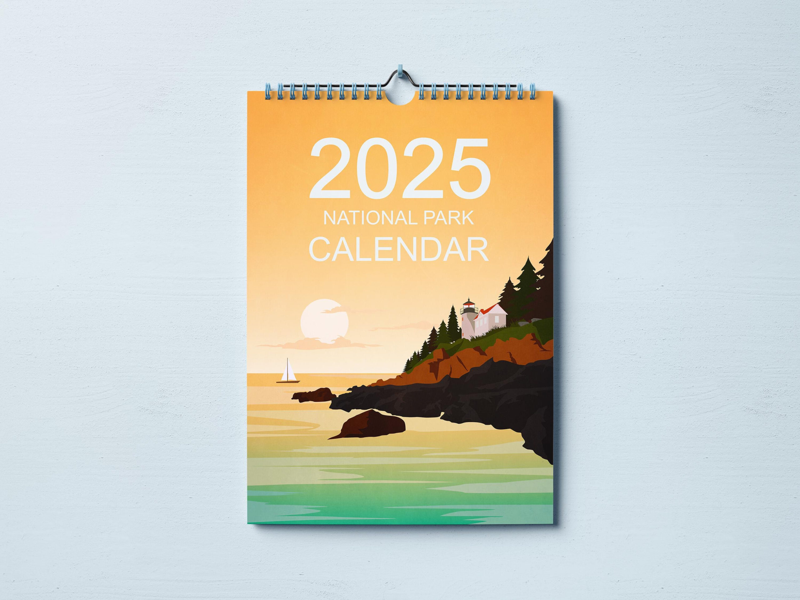 Calendar 2025 | 2025 National Parks Calendar(Double-Sided Printing for National Parks 2025 Calendar Printable
