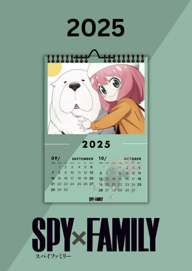 Spy X Family 2025 Calendar Printable