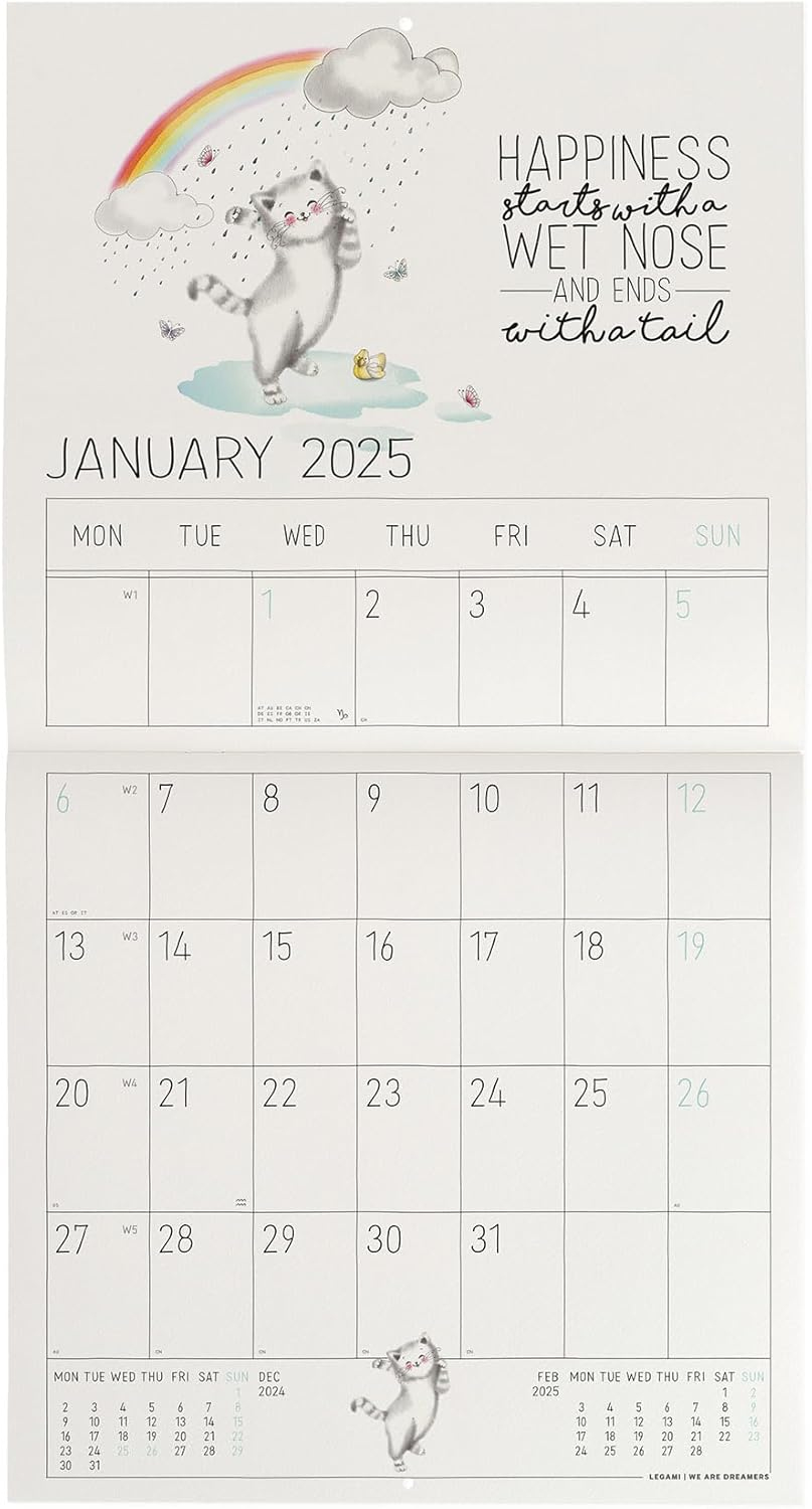Calendar 2025 - Life Is Better With Cats - Legami regarding Cats Life 2025 Calendar Printable