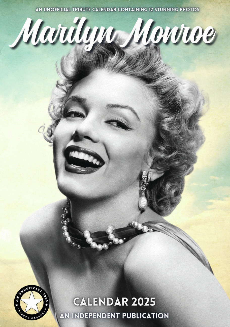 Calendar 2025 Marilyn Monroe pertaining to Marilyn Monroe Black and White 2025 Calendar Printable