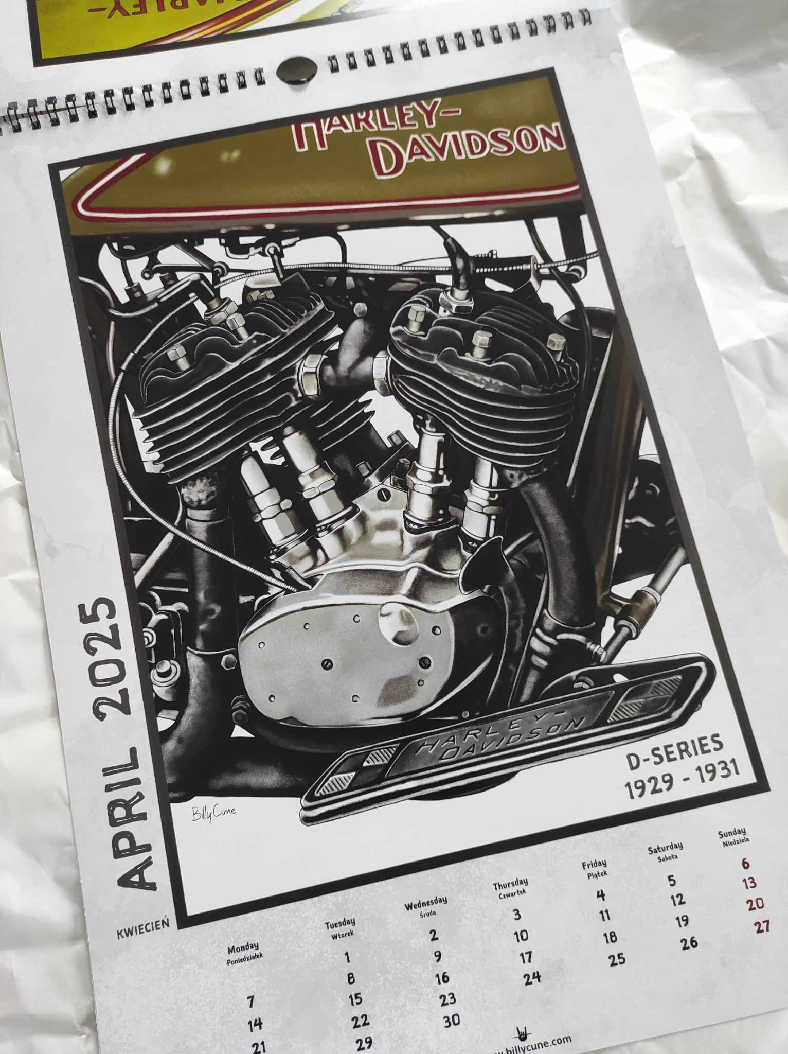 Calendar 2025 Sale - Billy Cune Art within Harley Davidson 2025 Calendar Printable