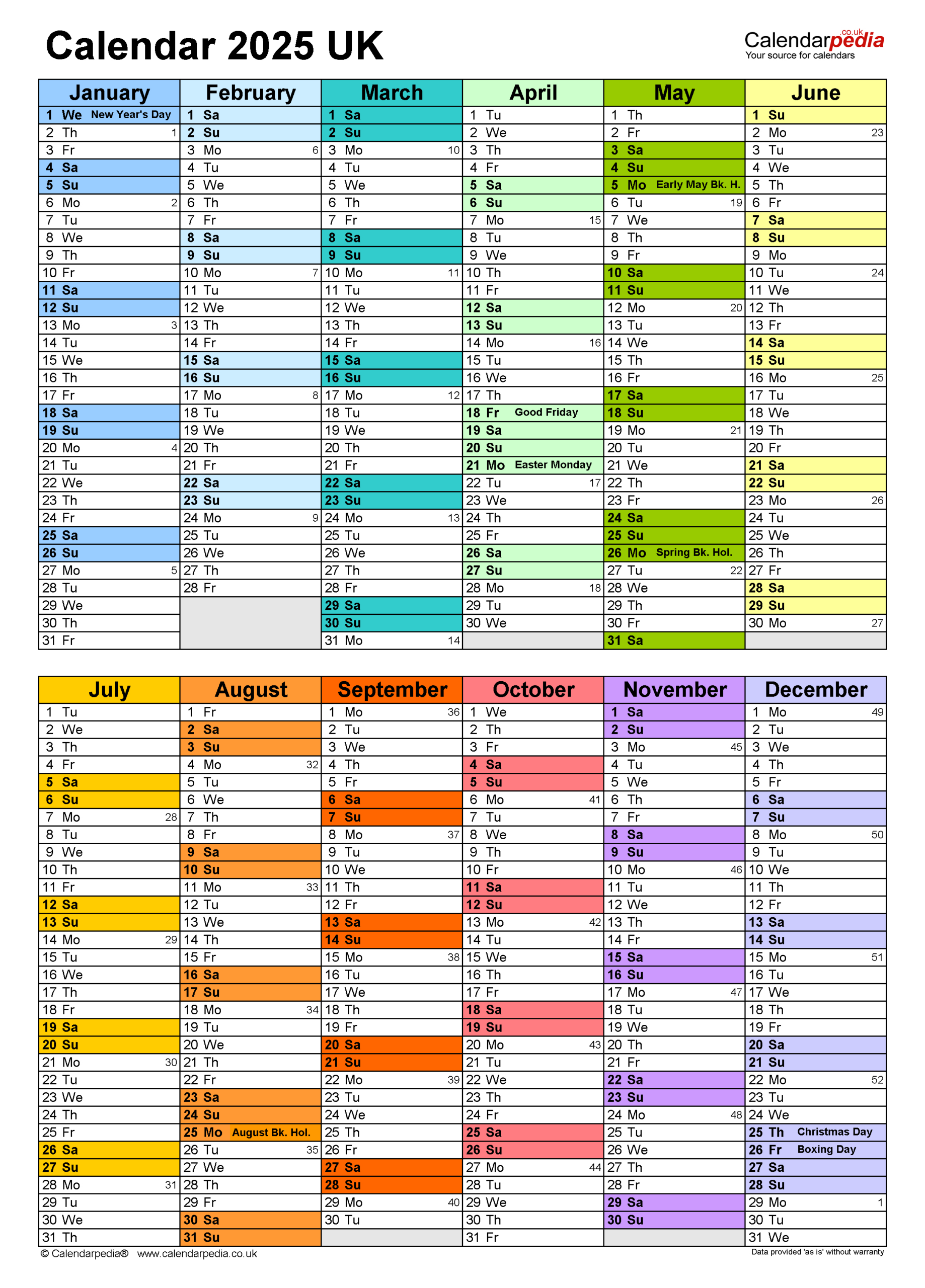 Calendar 2025 (Uk) - Free Printable Pdf Templates pertaining to Large Office 2025 Calendar Printable