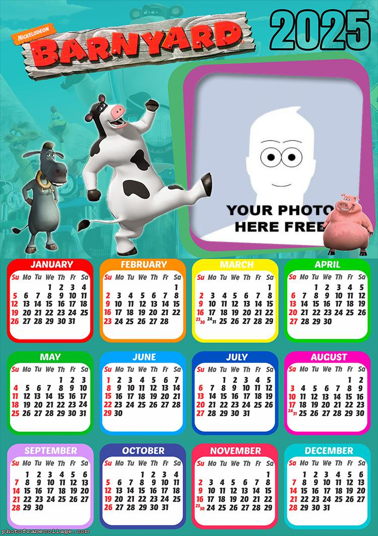 Calendar 2025 Zoo Safari Kids Photo Collage Frame | Picture Frame within Zoo In A 2025 Calendar Printable