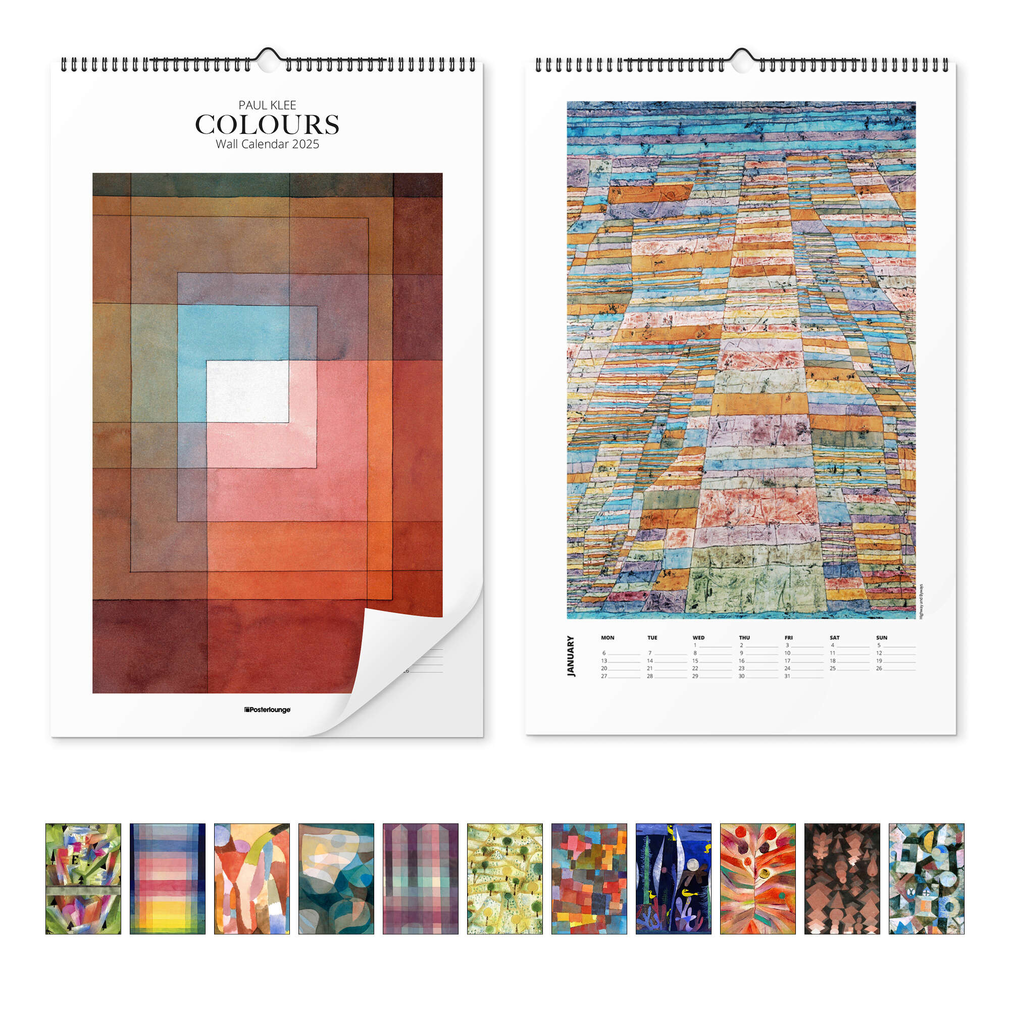 Calendar Paul Klee Art Calendar - Colours 2025 | Posterlounge pertaining to Klee Poster 2025 Calendar Printable