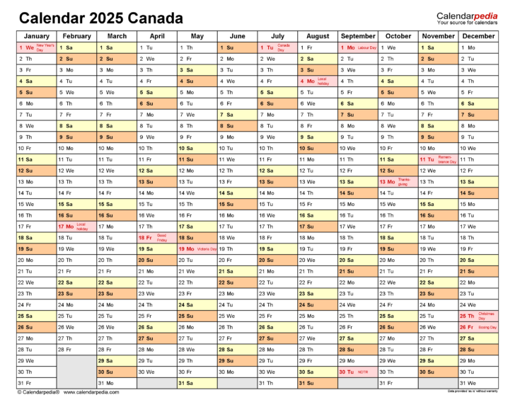 Quebec 2025 Calendar Printable