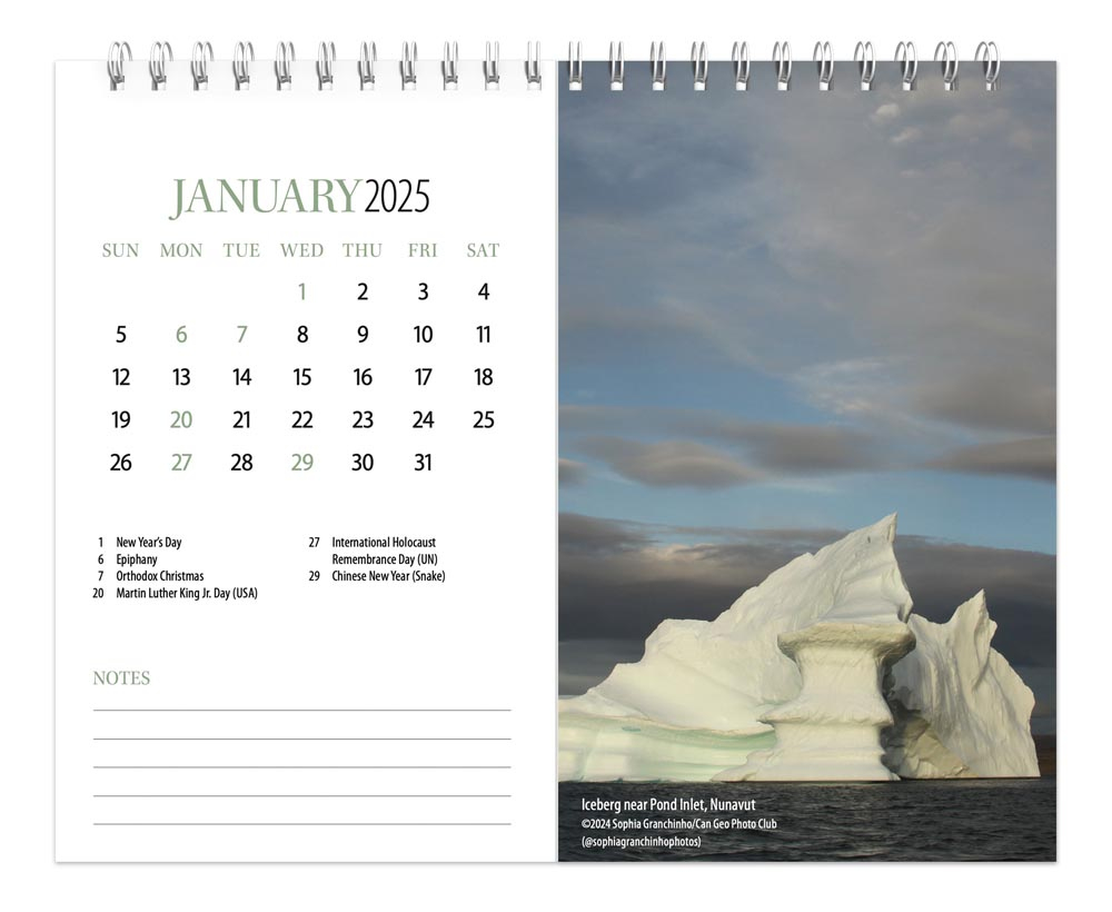 Canadian Geographic Scenic Canada Official | 2025 7.5 X 6 Inch pertaining to Canadian Geographic Scenic 2025 Easel Calendar Printable