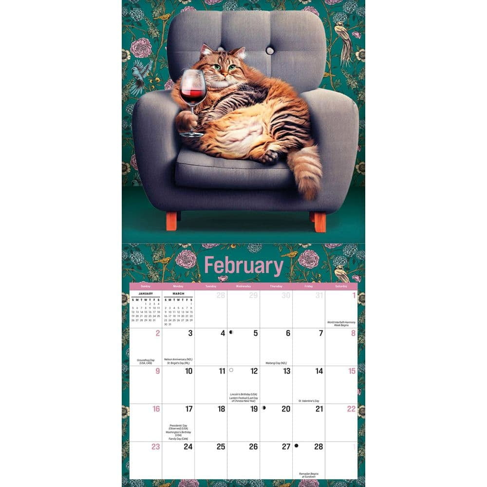 Carousel Calendars, Furry Fun Moreno 2025 Mini Wall Calendar for Furry Fun Moreno 2025 Calendar Printable