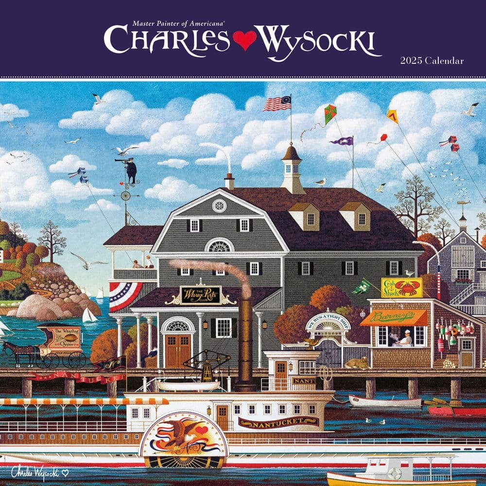 Carousel Calendars, Wysocki Americana Deluxe 2025 Wall Calendar intended for Wysocki Americana Deluxe 2025 Calendar Printable