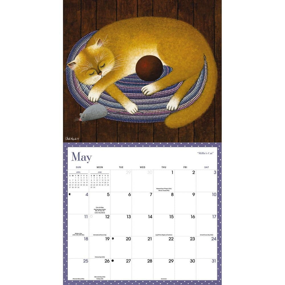 Carousel Calendars, Wysocki Cat Tales Deluxe 2025 Wall Calendar throughout Furry Fun Moreno 2025 Calendar Printable