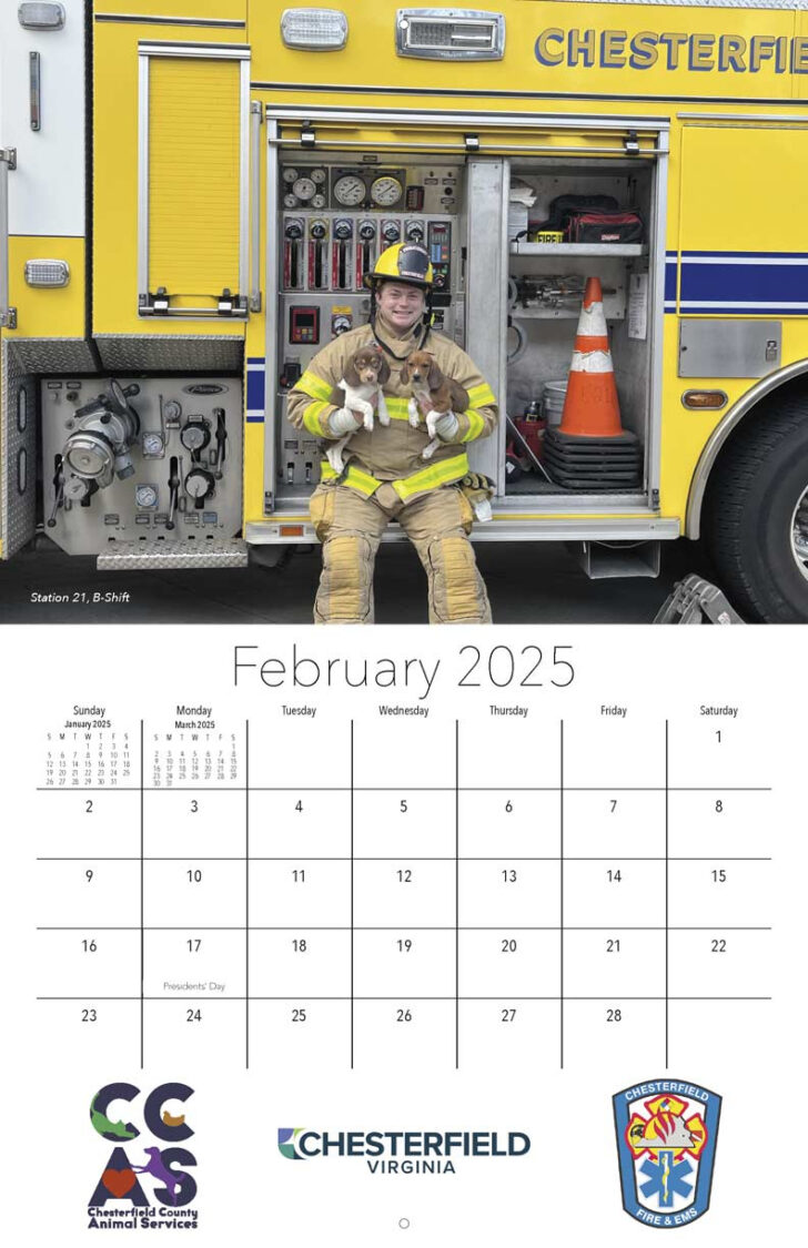 Firefighters 2025 Calendar  Printable
