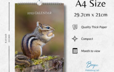 Chipmunk Calendar 2025: Monthly Wall Calendar With Notes with Chipmunks Gone Nuts 2025 Calendar Printable