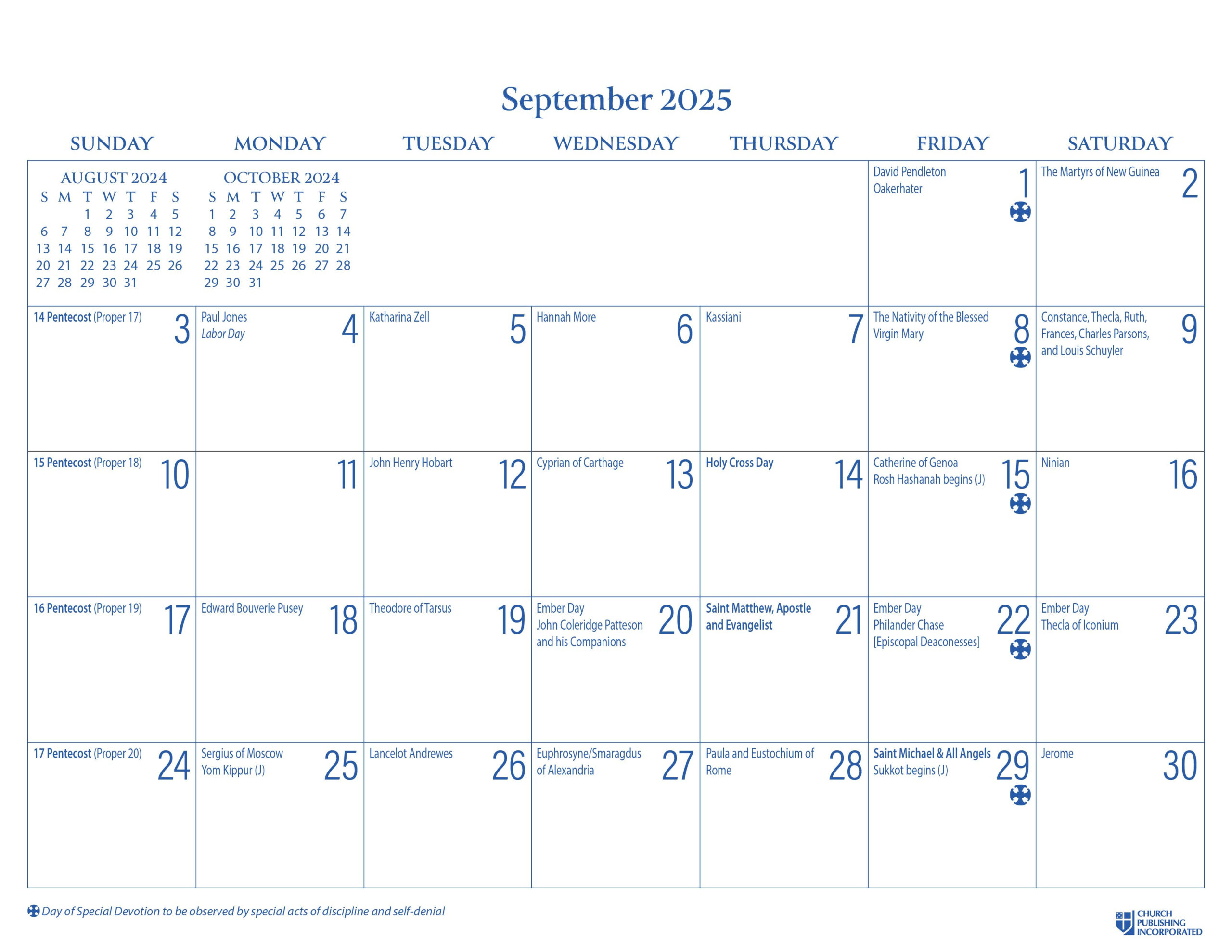 Churchpublishing: 2025 Parish Wall Calendar inside Churches 2025 Calendar Printable