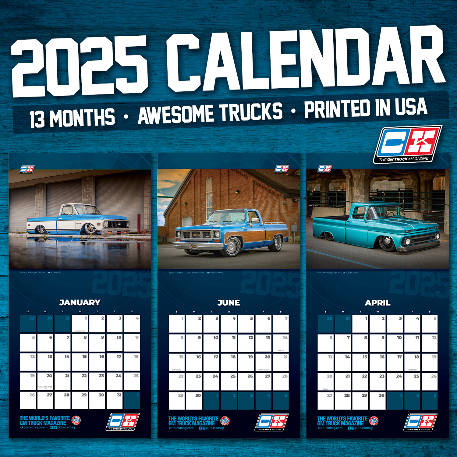 Ck Truck Magazine Official 2025 Calendar intended for Cars And Trucks Classic 2025 Calendar Printable
