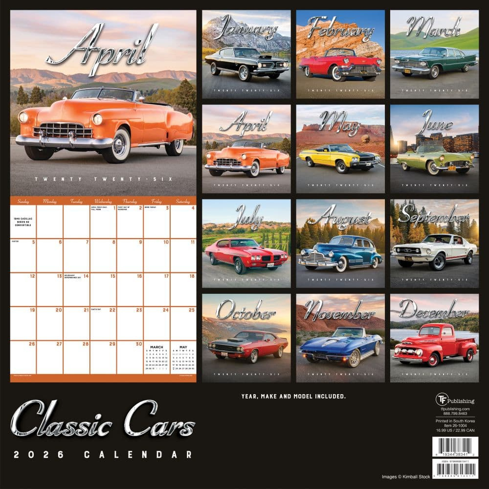 Classic Cars Calendars - Vintage Automobiles, Antique Vehicles intended for Classic Cars And Trucks 2025 Calendar Printable