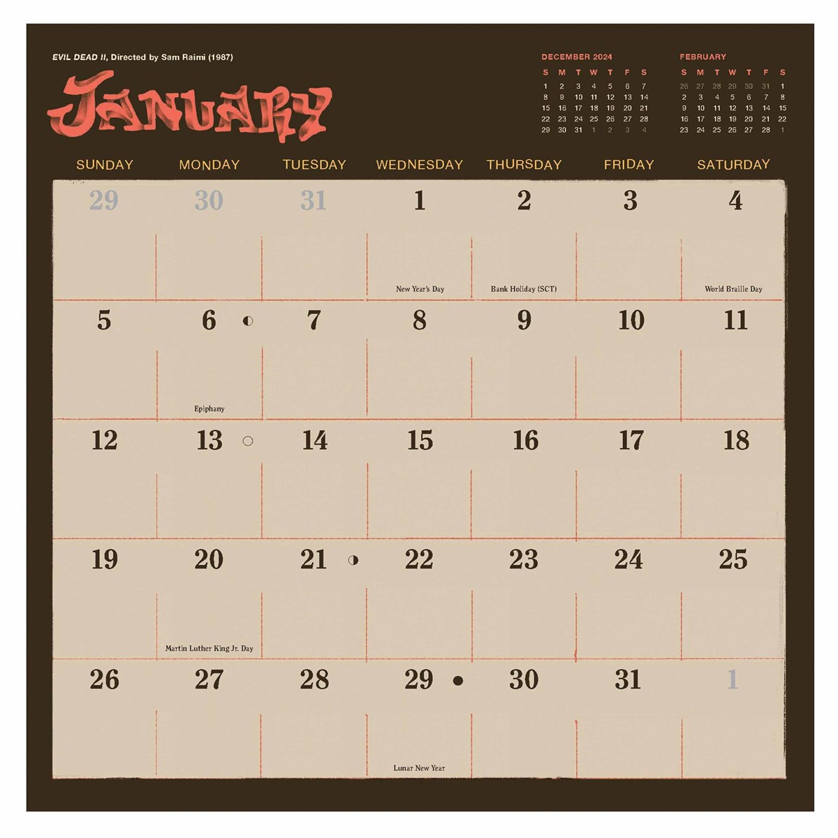 Classic Horror Movies Calendar 2025 for Dirty Dancing 2025 Calendar Printable